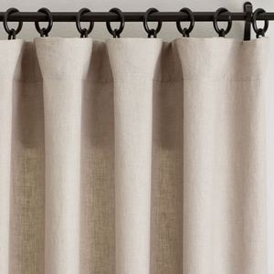 Pottery Barn 50x63” Flax Linen Curtain